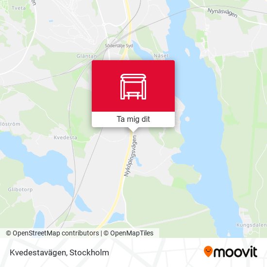 Kvedestavägen karta