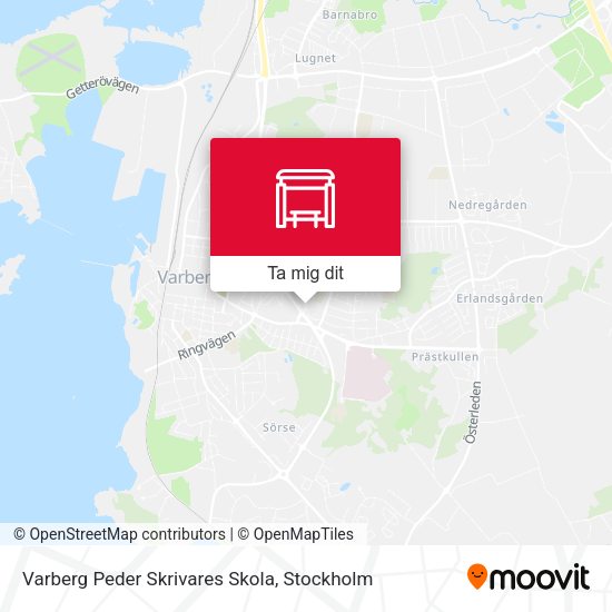 Varberg Peder Skrivares Skola karta