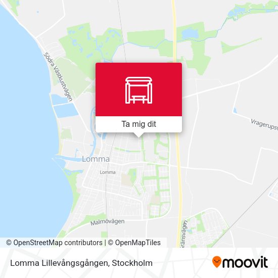 Lomma Lillevångsgången karta
