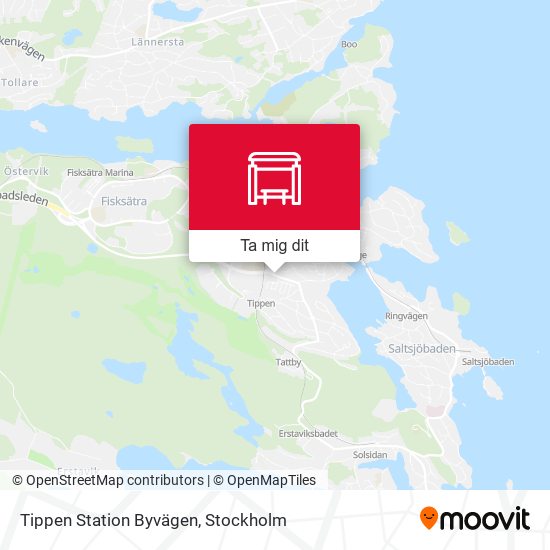 Tippen Station Byvägen karta