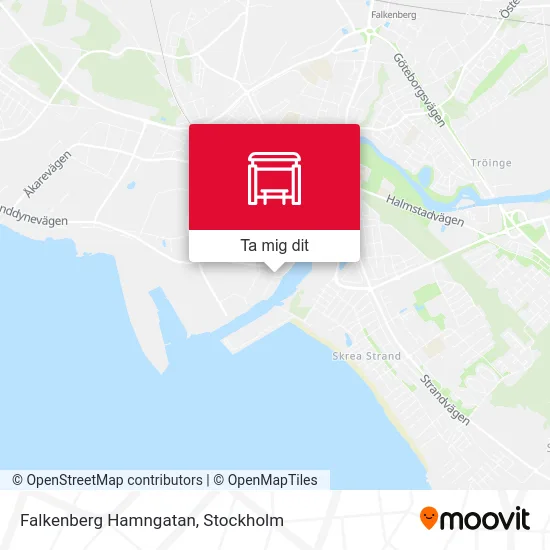 Falkenberg Hamngatan karta