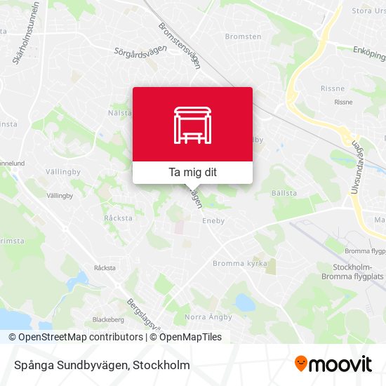 Spånga Sundbyvägen karta