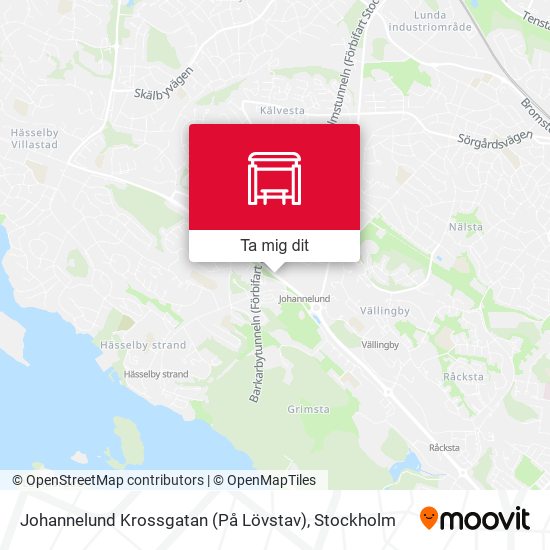 Johannelund Krossgatan (På Lövstav) karta