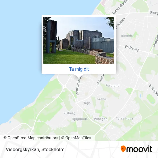 Visborgskyrkan karta