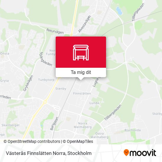 Västerås Finnslätten Norra karta