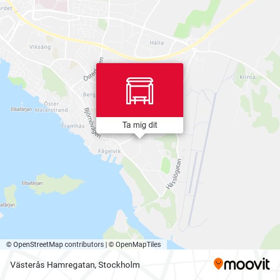 Västerås Hamregatan karta