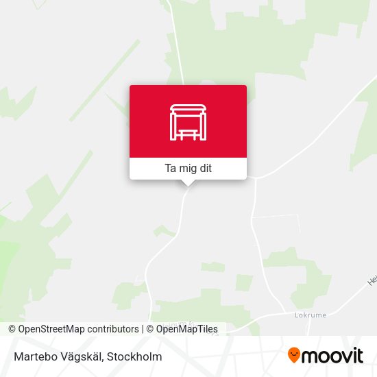 Martebo Vägskäl karta