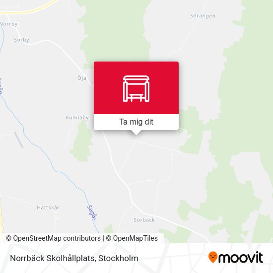 Norrbäck Skolhållplats karta