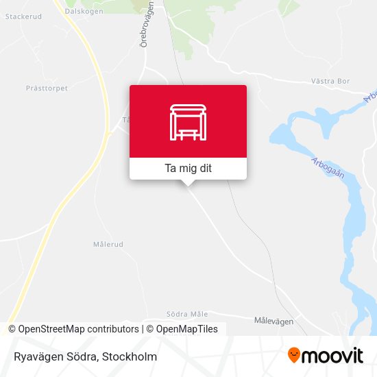 Ryavägen Södra karta