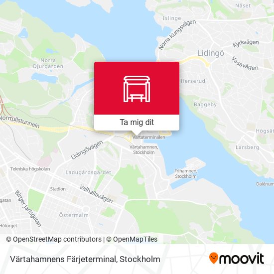 Värtahamnens Färjeterminal karta