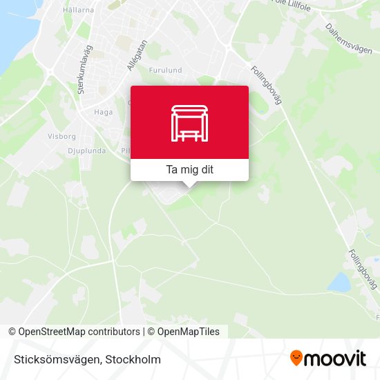 Sticksömsvägen karta