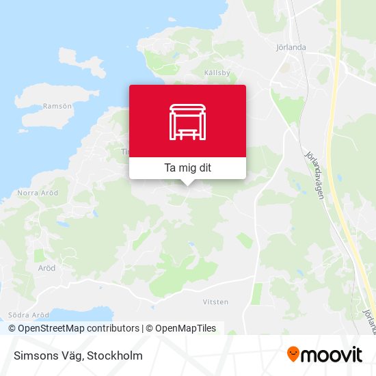 Simsons Väg karta