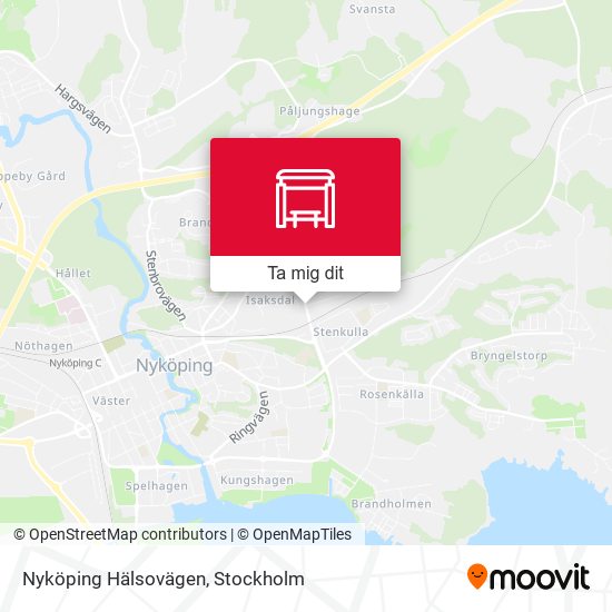 Nyköping Hälsovägen karta