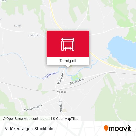 Vidåkersvägen karta