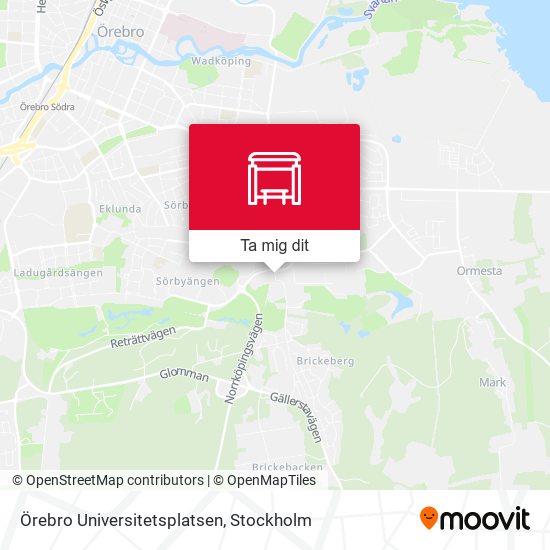 Örebro Universitetsplatsen karta