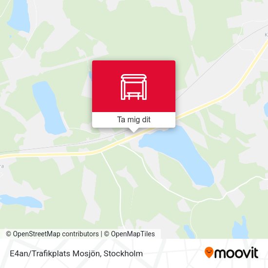 E4an/Trafikplats Mosjön karta