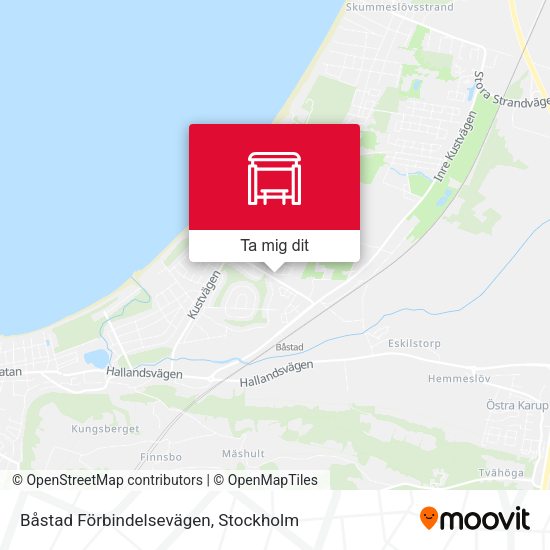 Båstad Förbindelsevägen karta