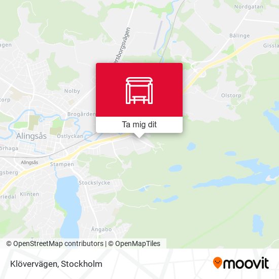 Klövervägen karta