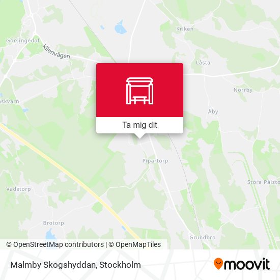 Malmby Skogshyddan karta