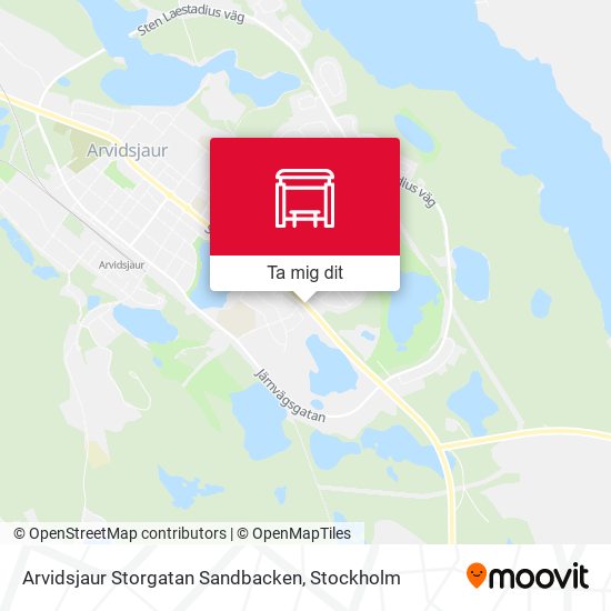 Arvidsjaur Storgatan Sandbacken karta