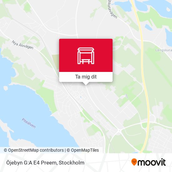 Öjebyn G:A E4 Preem karta