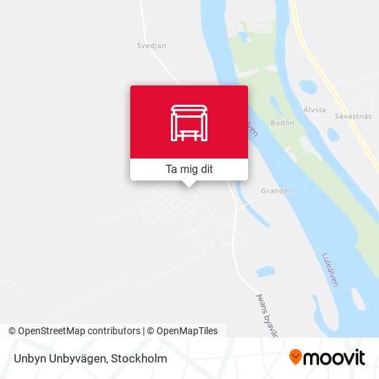 Unbyn Unbyvägen karta