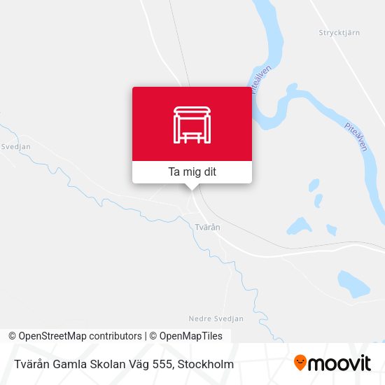 Tvärån Gamla Skolan Väg 555 karta