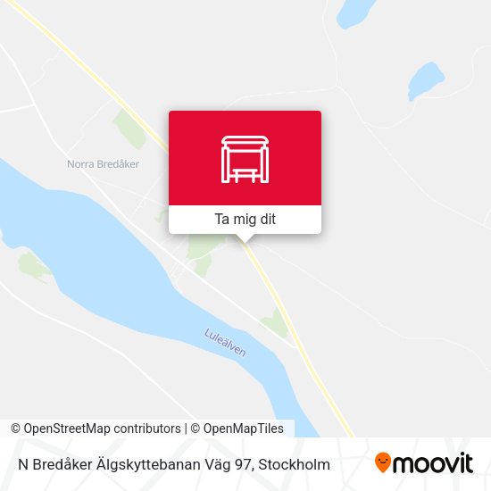 N Bredåker Älgskyttebanan Väg 97 karta