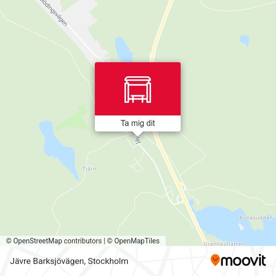 Jävre Barksjövägen karta