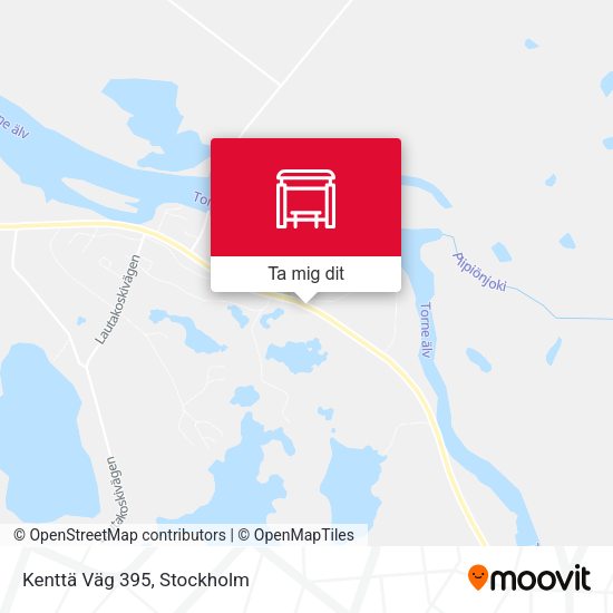 Kenttä Väg 395 karta