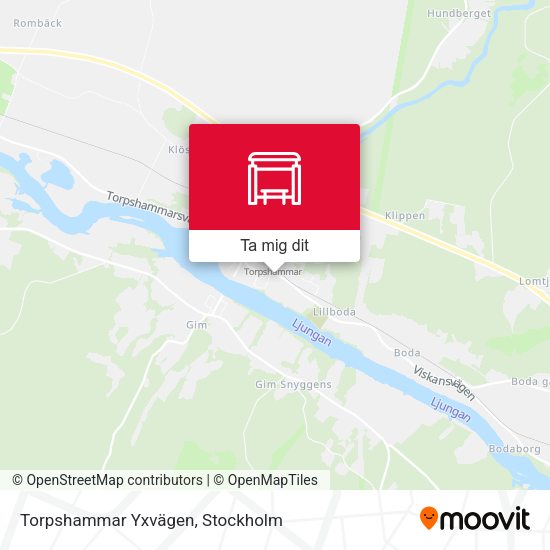 Torpshammar Yxvägen karta