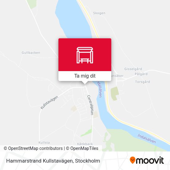 Hammarstrand Kullstavägen karta