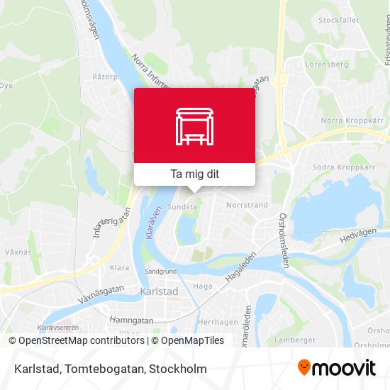 Karlstad, Tomtebogatan karta