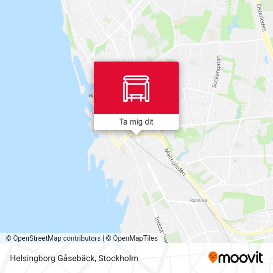 Helsingborg Gåsebäck karta