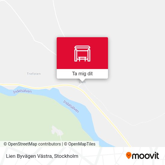 Lien Byvägen Västra karta