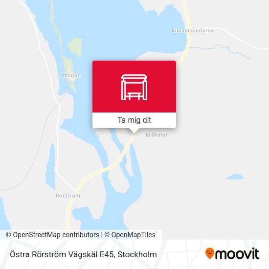 Östra Rörström Vägskäl E45 karta