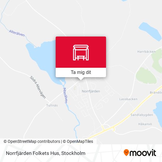 Norrfjärden Folkets Hus karta