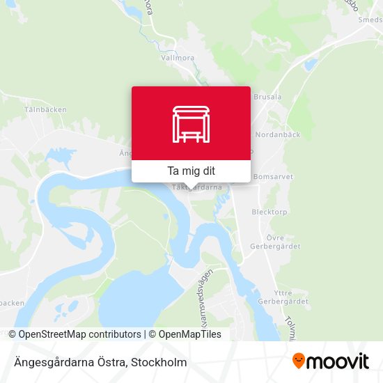 Ängesgårdarna Östra karta