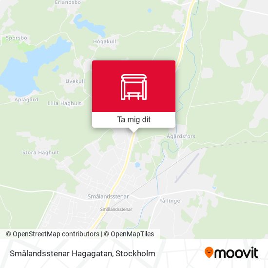 Smålandsstenar Hagagatan karta