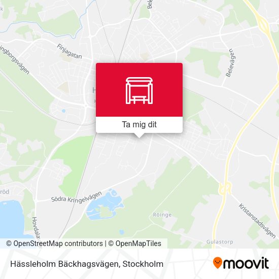 Hässleholm Bäckhagsvägen karta