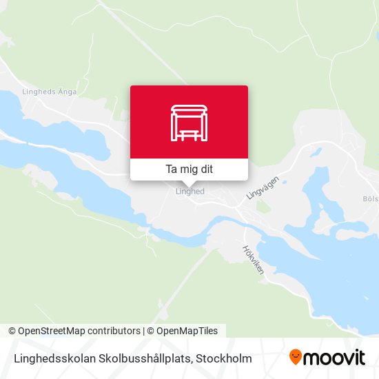 Linghedsskolan Skolbusshållplats karta