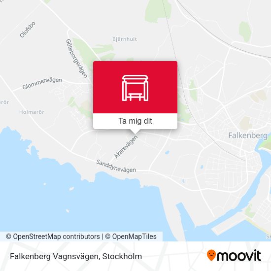 Falkenberg Vagnsvägen karta
