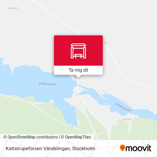 Kattstrupeforsen Vändslingan karta