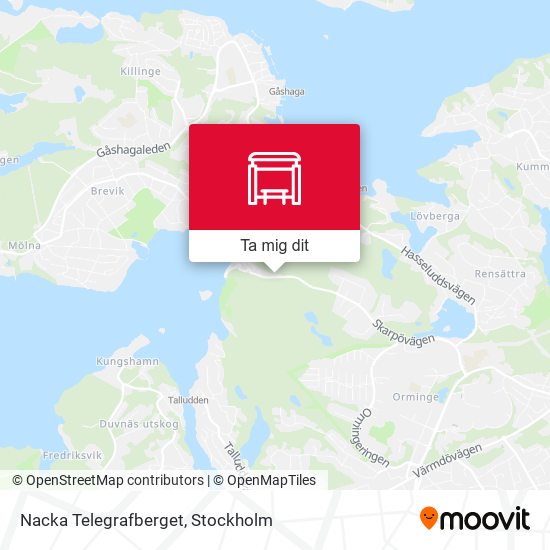 Nacka Telegrafberget karta