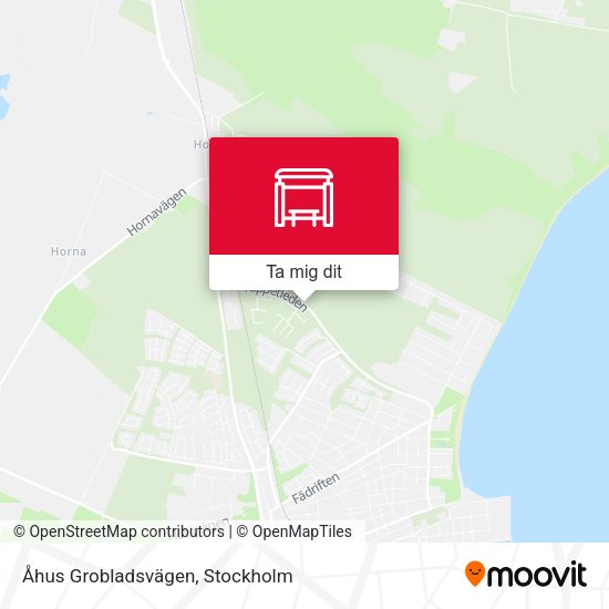 Åhus Grobladsvägen karta