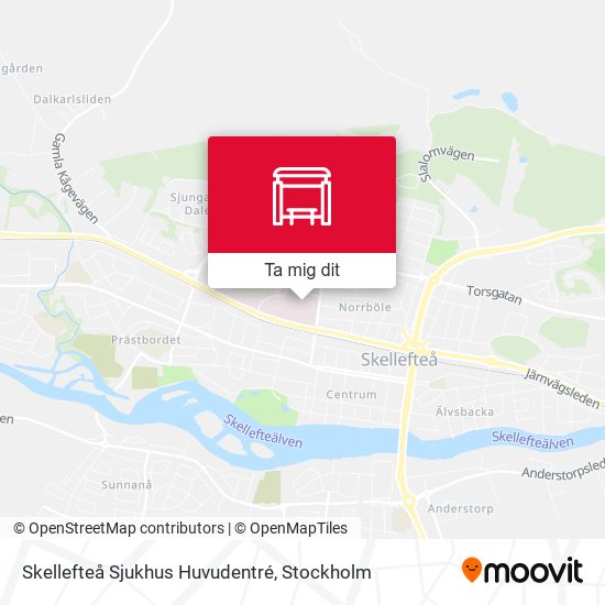Skellefteå Sjukhus Huvudentré karta