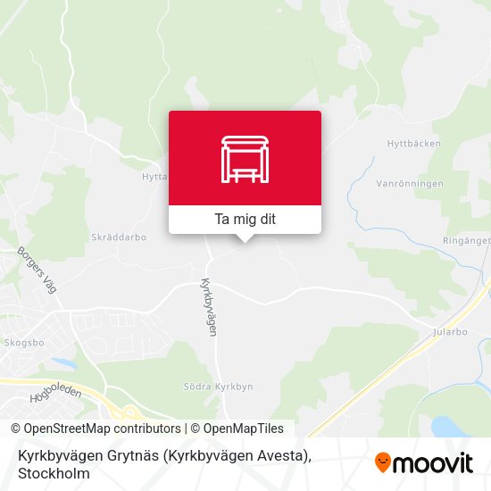 Kyrkbyvägen Grytnäs (Kyrkbyvägen Avesta) karta