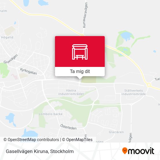 Gasellvägen  Kiruna karta