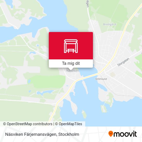 Näsviken Färjemansvägen karta