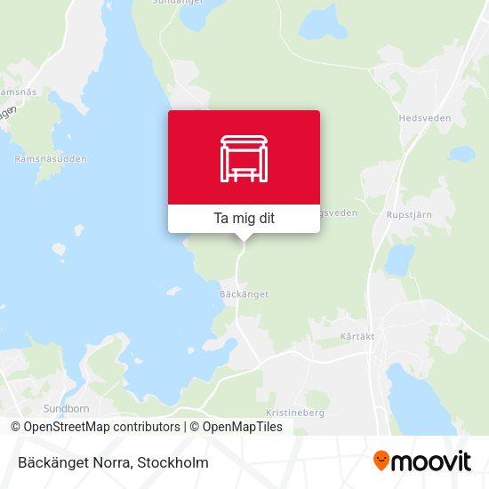 Bäckänget Norra karta